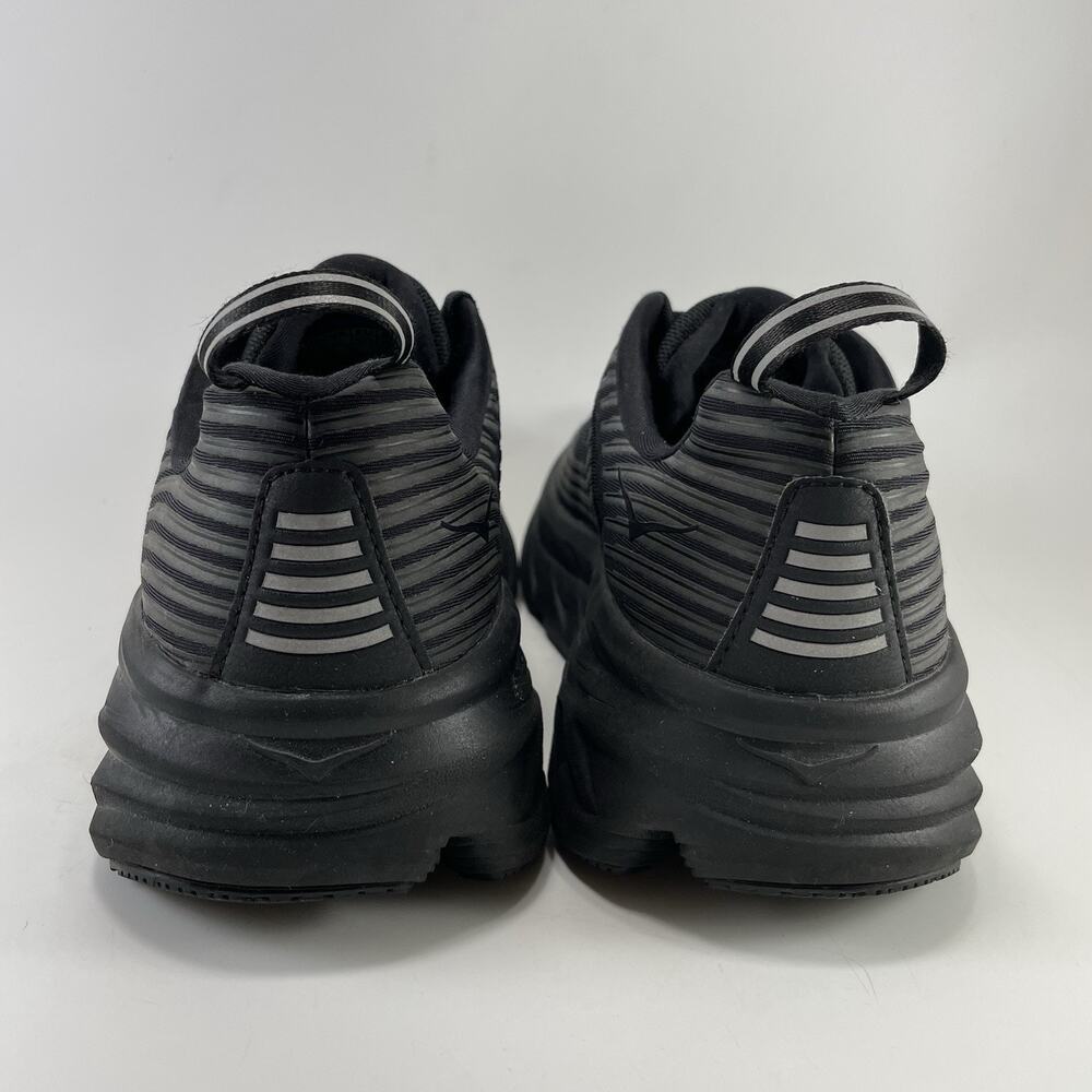 Hoka One One Bondi 6 Womens Size 8.5 B Triple Black BBLC Running Shoes - Picture 4 of 11